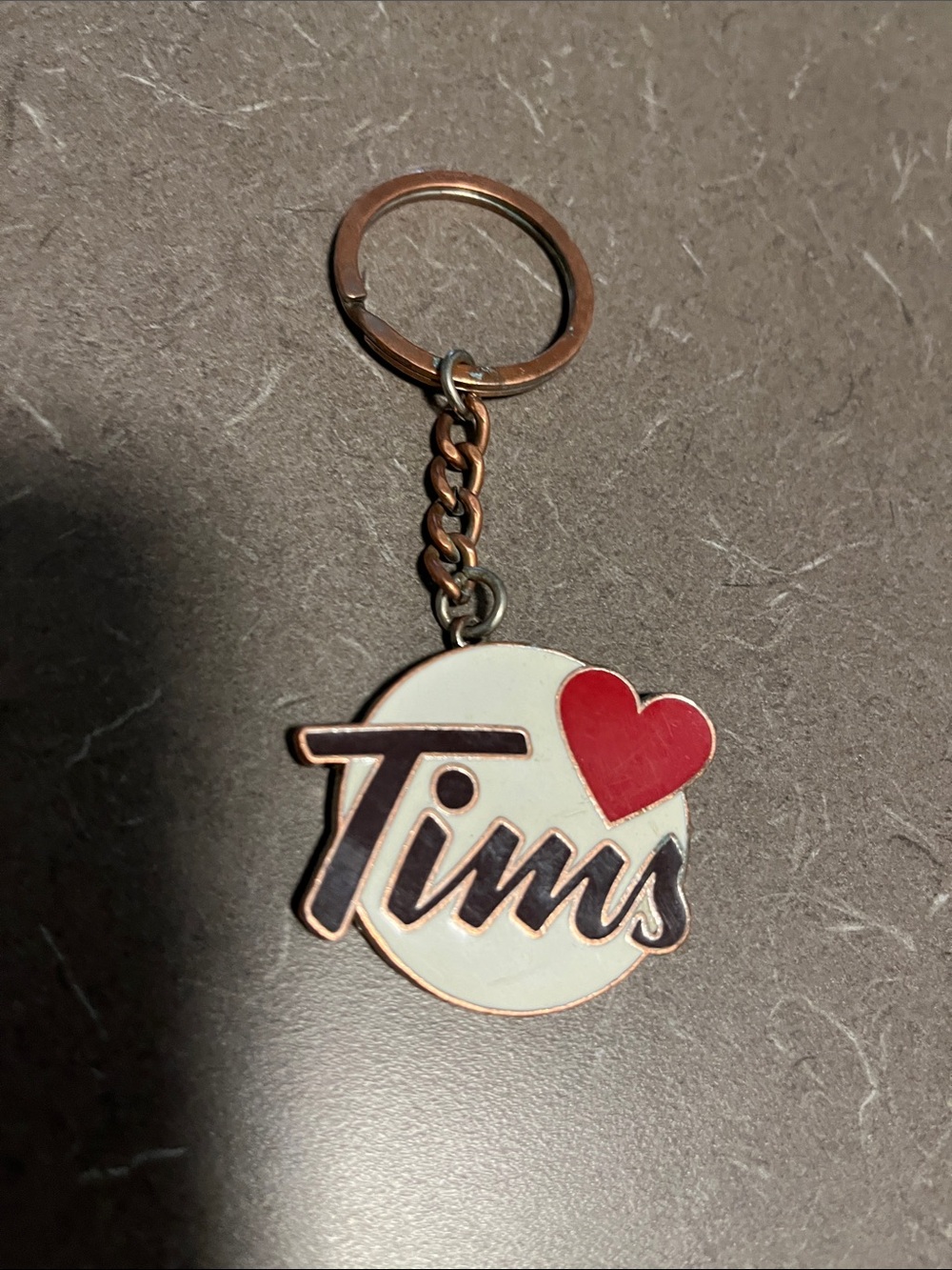 2016 Tims Heart Logo Keychain - Red and White